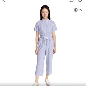 Alex Mill Seersucker Striped Jumpsuit NWOT